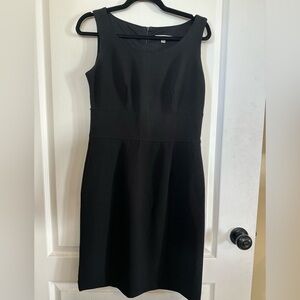 Studio I Elegant Black Midi Sheath Dress Size 8